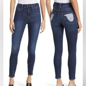 NWT Good American Good Waist Chewed Pockets Jeans Size 8/29